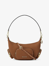 Michael Kors Merritt Medium Suede Convertible Shoulder Bag Luggage