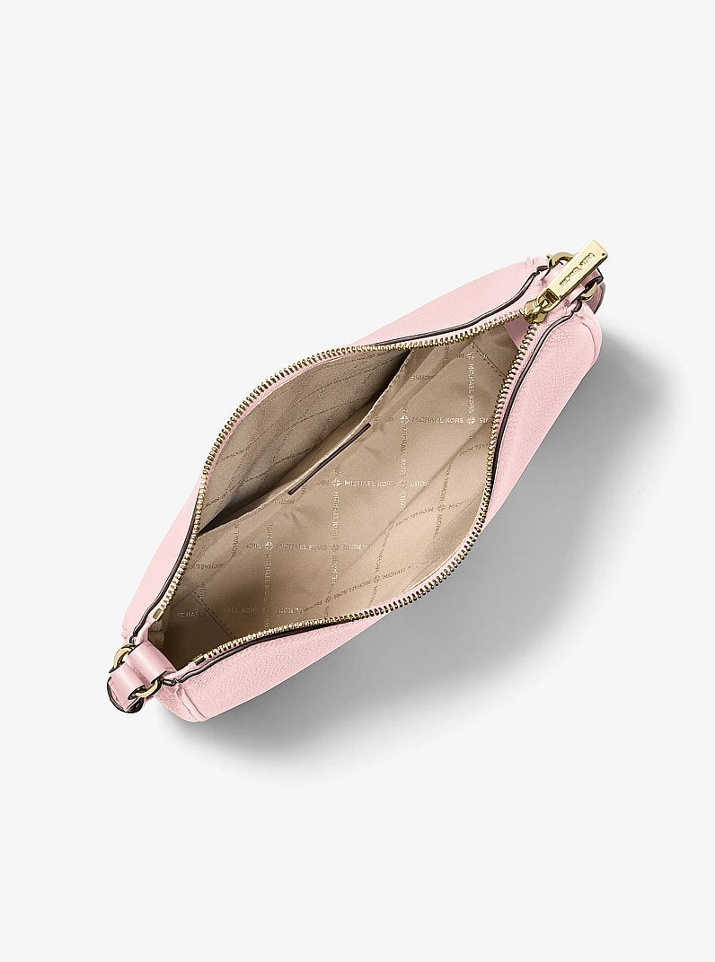 Michael Kors Nayla Medium Pebbled Leather Messenger Bag Powder Blush