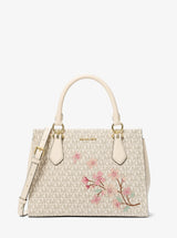 Michael Kors Marilyn Medium Embellished Signature Logo Satchel Lt Crm Multi