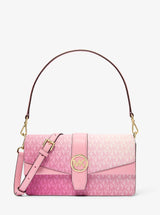 Michael Kors Greenwich Medium Ombre Signature Logo Convertible Shoulder Bag Carnation