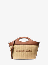 Michael Kors Tatum Medium Woven Convertible Crossbody Bag Luggage