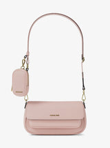 Michael Kors Jet Set Travel Small Pebbled Leather Crossbody Bag With Pouch Powder Blush