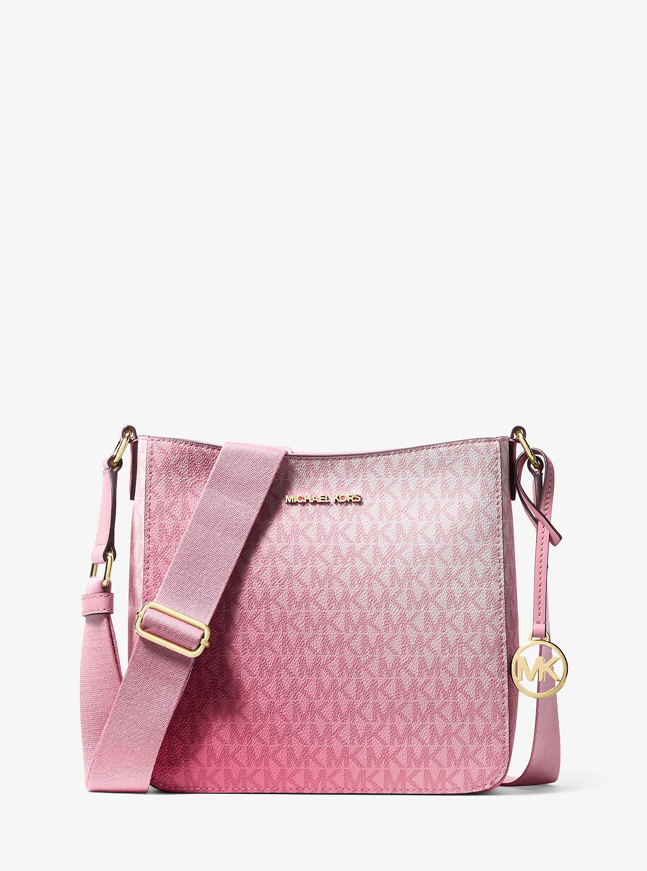 Michael Kors Jet Set Travel Ombre Signature Logo Crossbody Bag Carnation