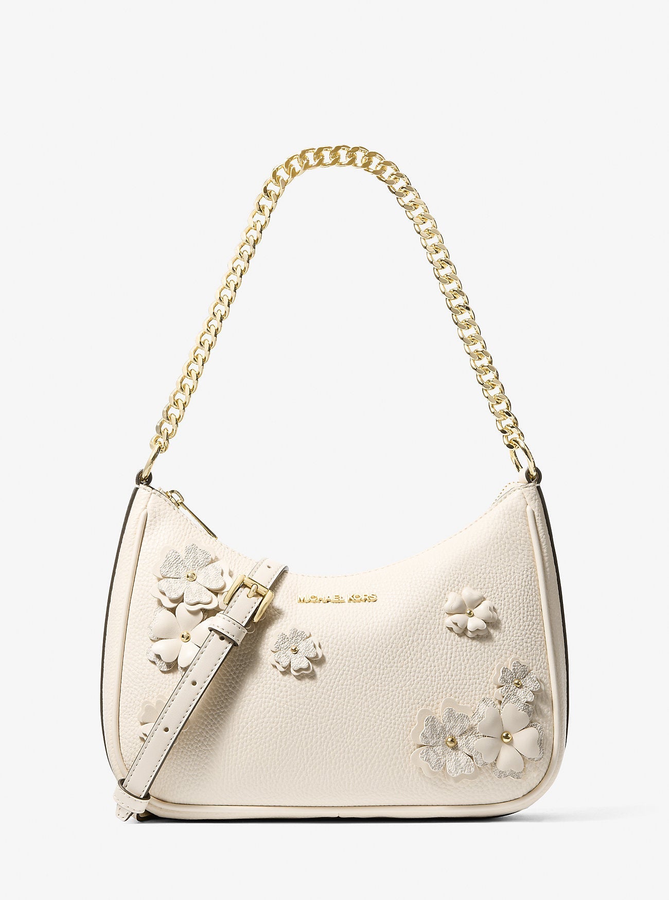 Michael Kors Jet Set Travel Large Embellished Convertible Crossbody Bag Lt Crm Multi