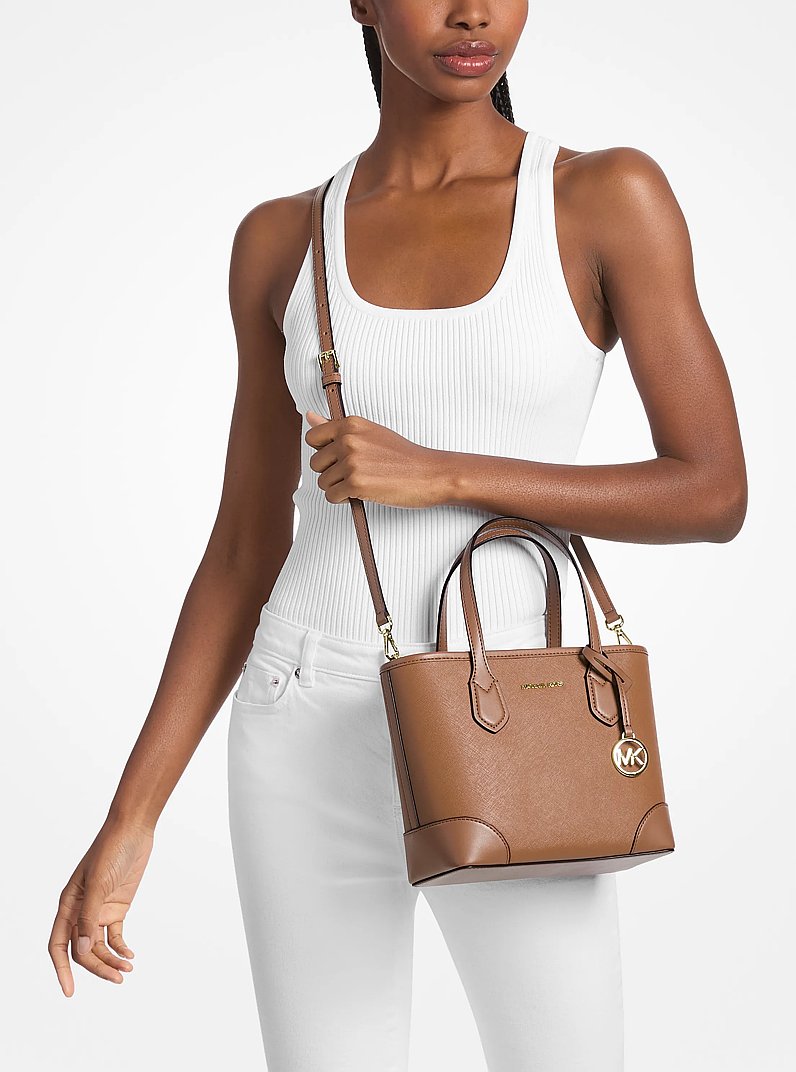 Michael Kors Eva Extra-Small Leather Convertible Tote Bag Luggage