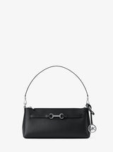 Michael Kors Carson Small Pebbled Leather Convertible Crossbody Bag Black