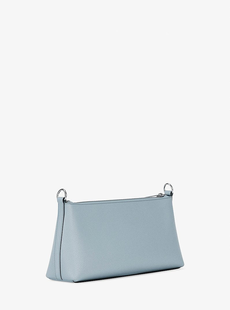 Michael Kors Carson Small Pebbled Leather Convertible Crossbody Bag Pale Ocean