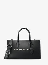 Michael Kors Mirella Medium Pebbled Leather Satchel Black