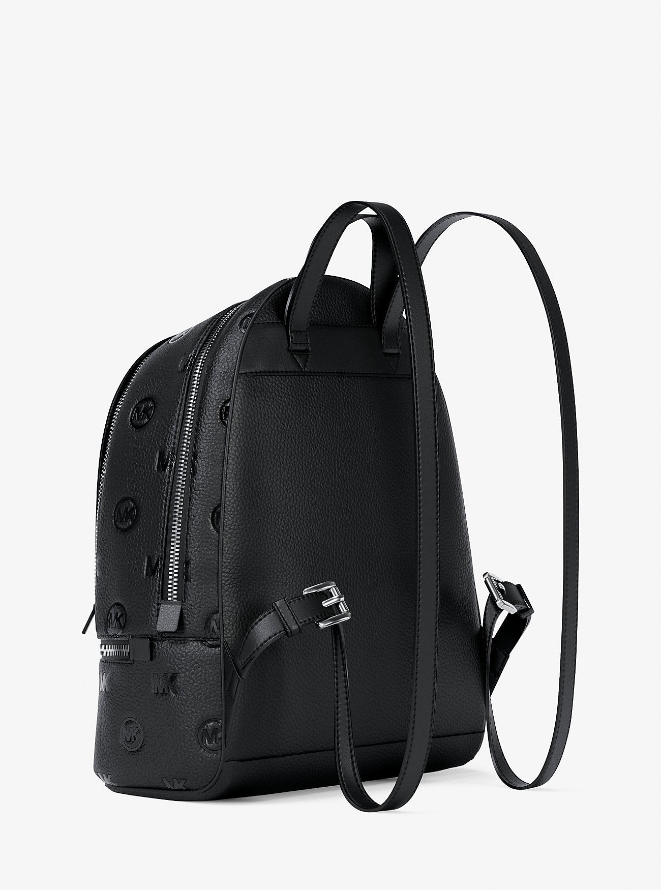 Michael Kors Rhea Medium Logo Debossed Backpack Black