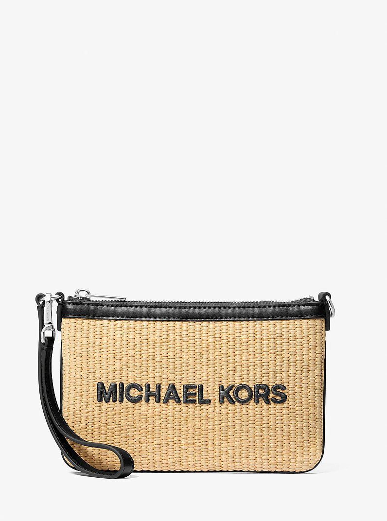 Michael Kors Jet Set Travel Small Woven Wristlet Black
