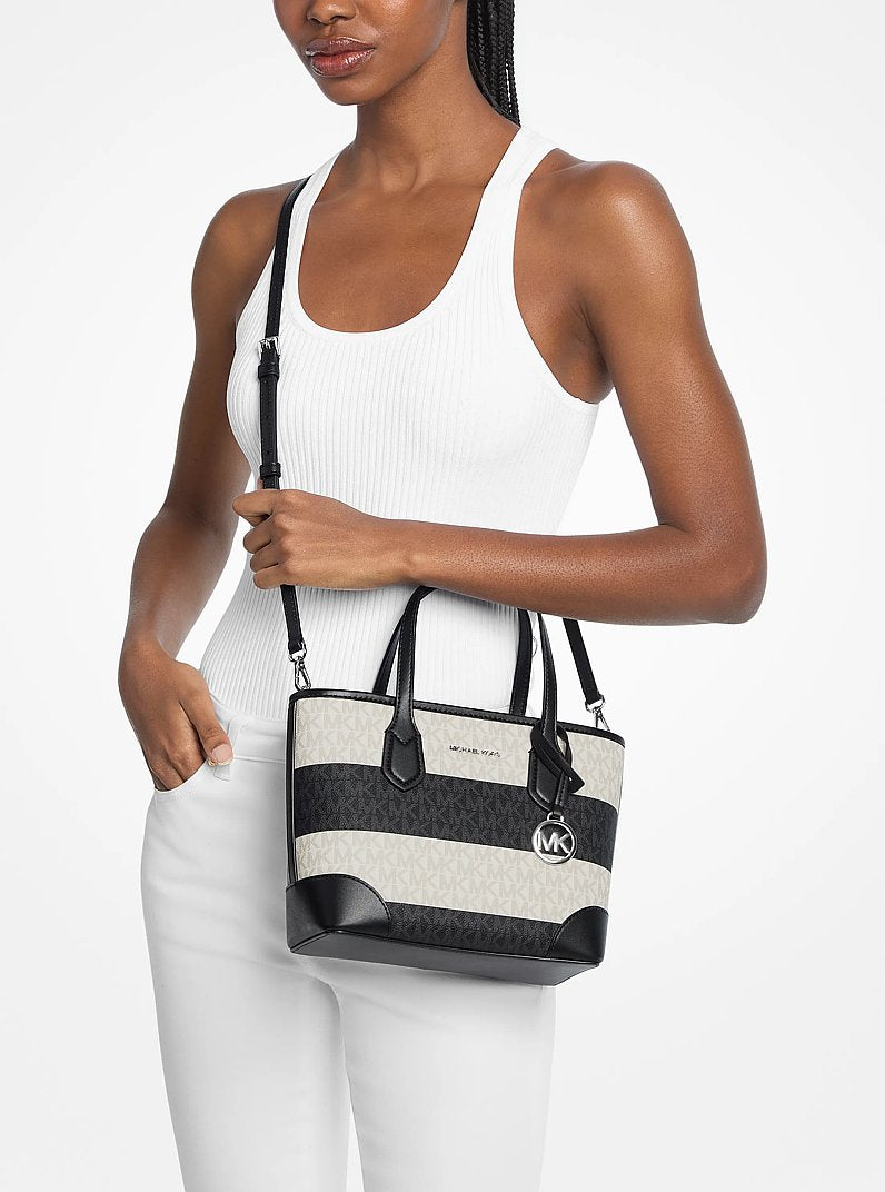 Michael Kors Eva Extra-Small Signature Logo Convertible Crossbody Bag Black