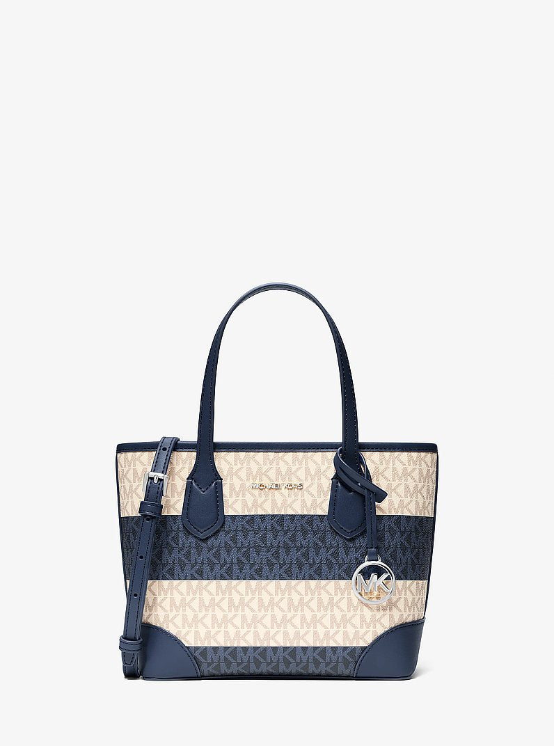 Michael Kors Eva Extra-Small Signature Logo Convertible Crossbody Bag Navy
