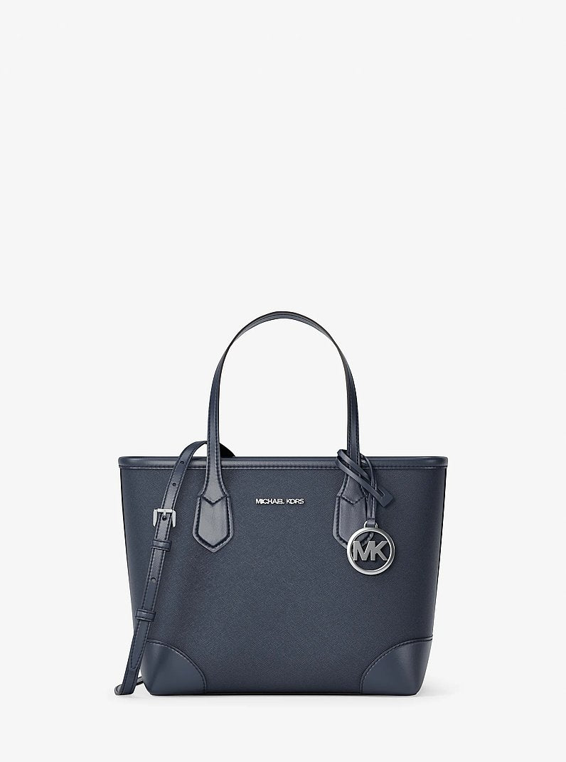 Michael Kors Eva Extra-Small Saffiano Leather Convertible Tote Bag Navy
