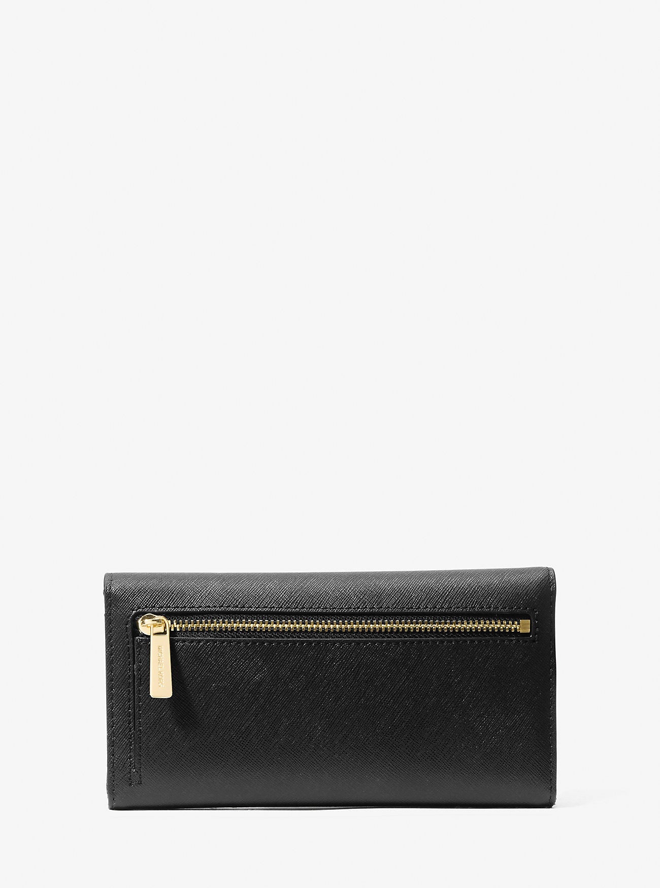 Jet Set Travel Crossgrain Leather Tri-Fold Wallet Black Black