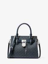 Michael Kors Hamilton Small Signature Logo Satchel Admiral