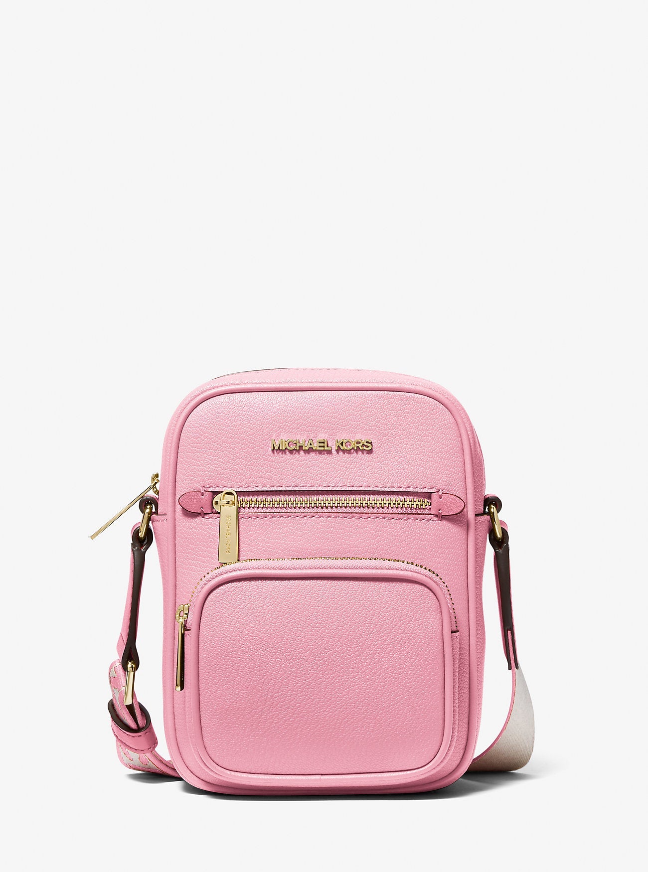 Michael Kors Jet Set Medium Leather Crossbody Bag Carnation