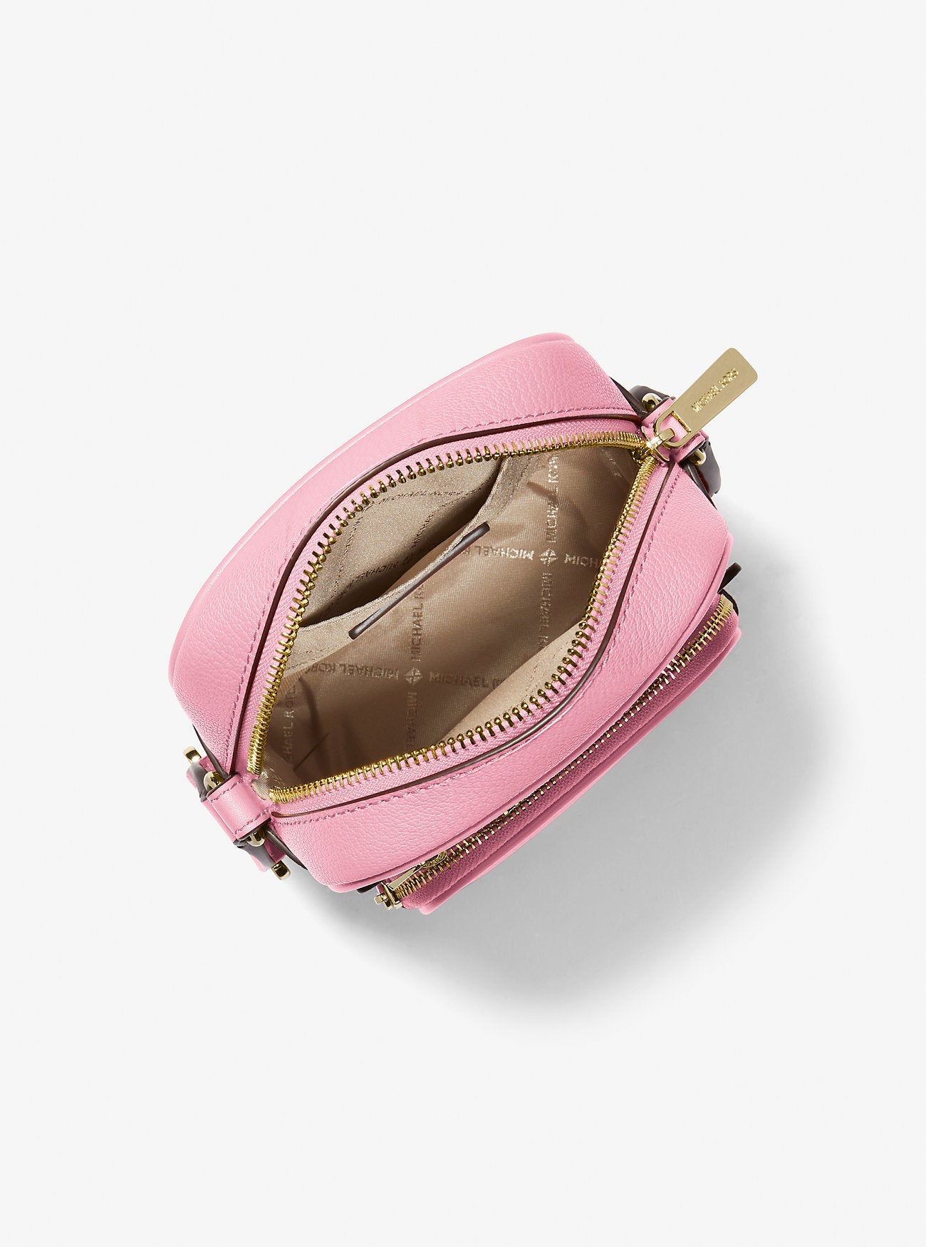 Michael Kors Jet Set Medium Leather Crossbody Bag Carnation
