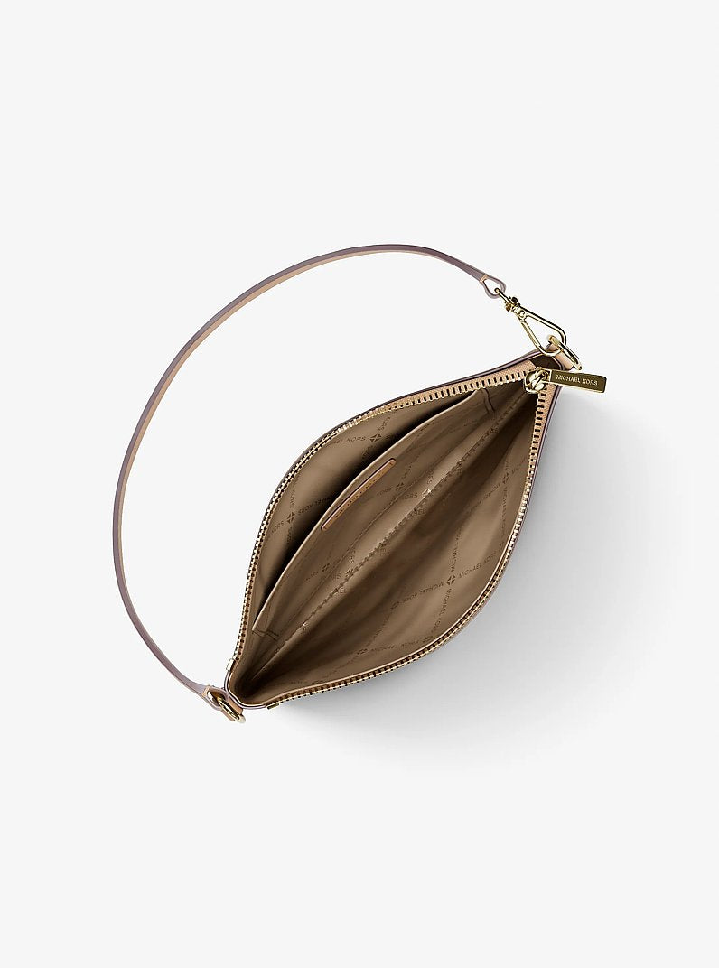Michael Kors Jet Set Small Signature Logo Convertible Wristlet Camel