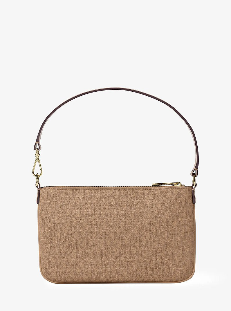 Michael Kors Jet Set Small Signature Logo Convertible Wristlet Camel