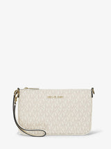 Michael Kors Jet Set Small Signature Logo Convertible Wristlet Lt Crm Multi