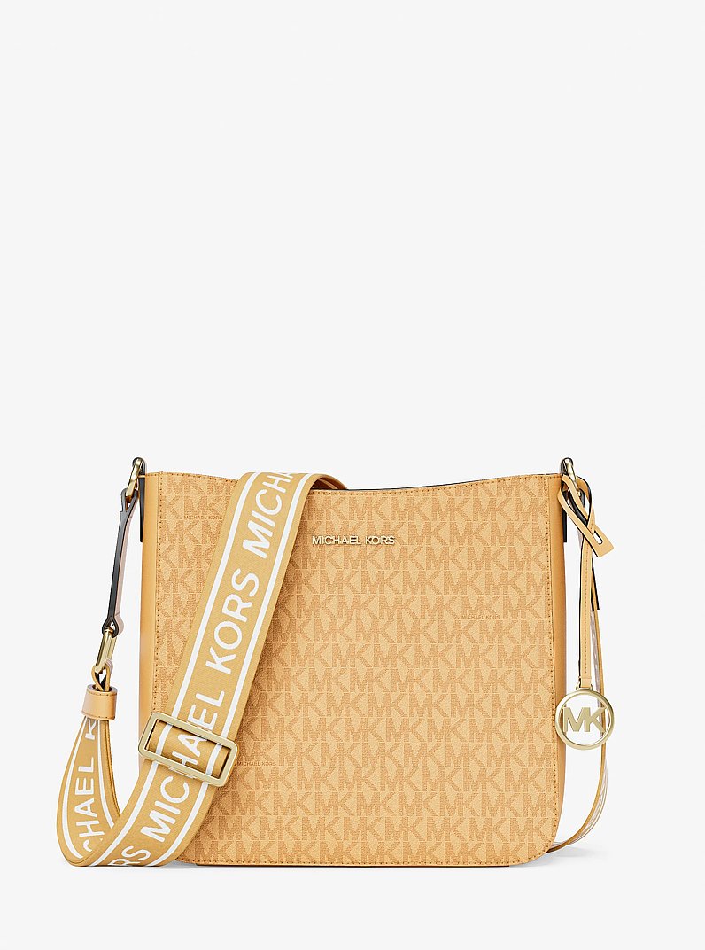 Michael Kors Jet Set Small Signature Logo Crossbody Bag Honeywheat