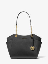 Michael Kors Jet Set Large Saffiano Leather Shoulder Bag Black