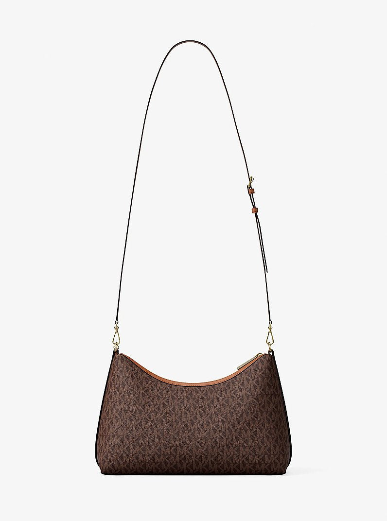 Michael Kors Sammy Medium Signature Logo Convertible Shoulder Bag Brown