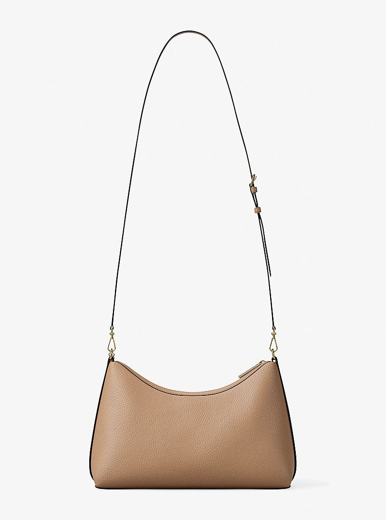 Michael Kors Sammy Medium Pebbled Leather Convertible Shoulder Bag Camel