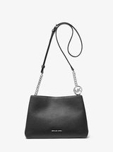 Michael Kors Christina Small Pebbled Leather Crossbody Bag Black