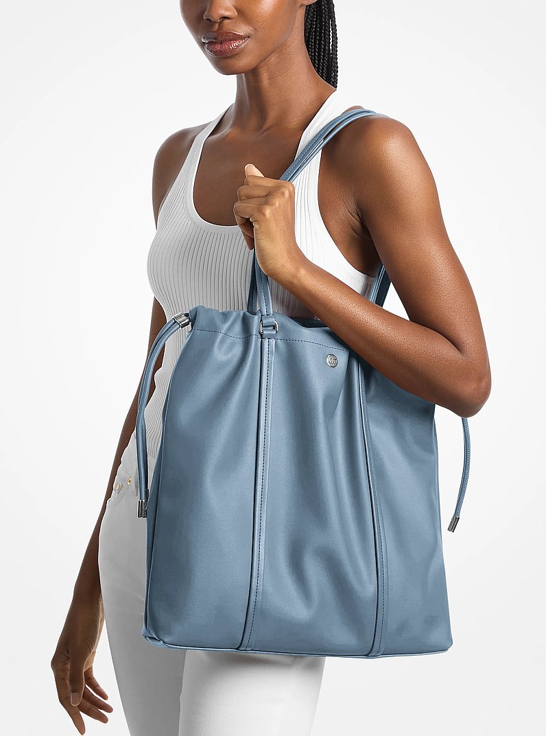 Michael Kors Matilda Large Cinch Tote Bag Denim