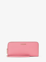 Michael Kors Jet Set Travel Large Pebbled Leather Wristlet Carnation