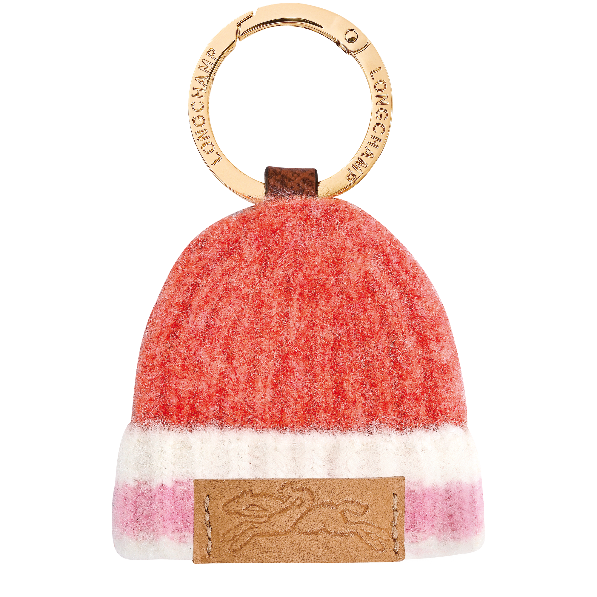 Longchamp Le Pliage Collection Key ring Coral/Pink