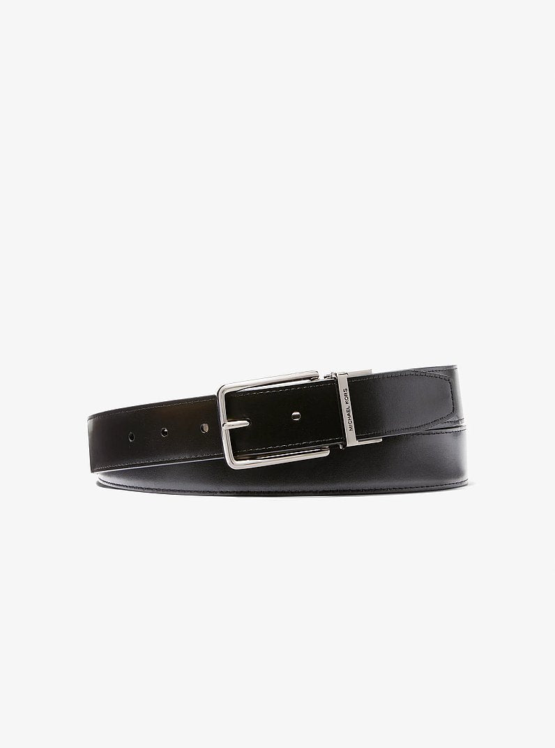 Michael Kors Reversible Logo and Leather Belt Brown-Black