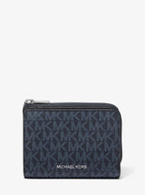 Michael Kors Cooper Signature Logo Folio Wallet Admrl-Plblue