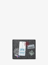 Michael Kors Cooper Embellished Signature Logo Billfold Wallet Black