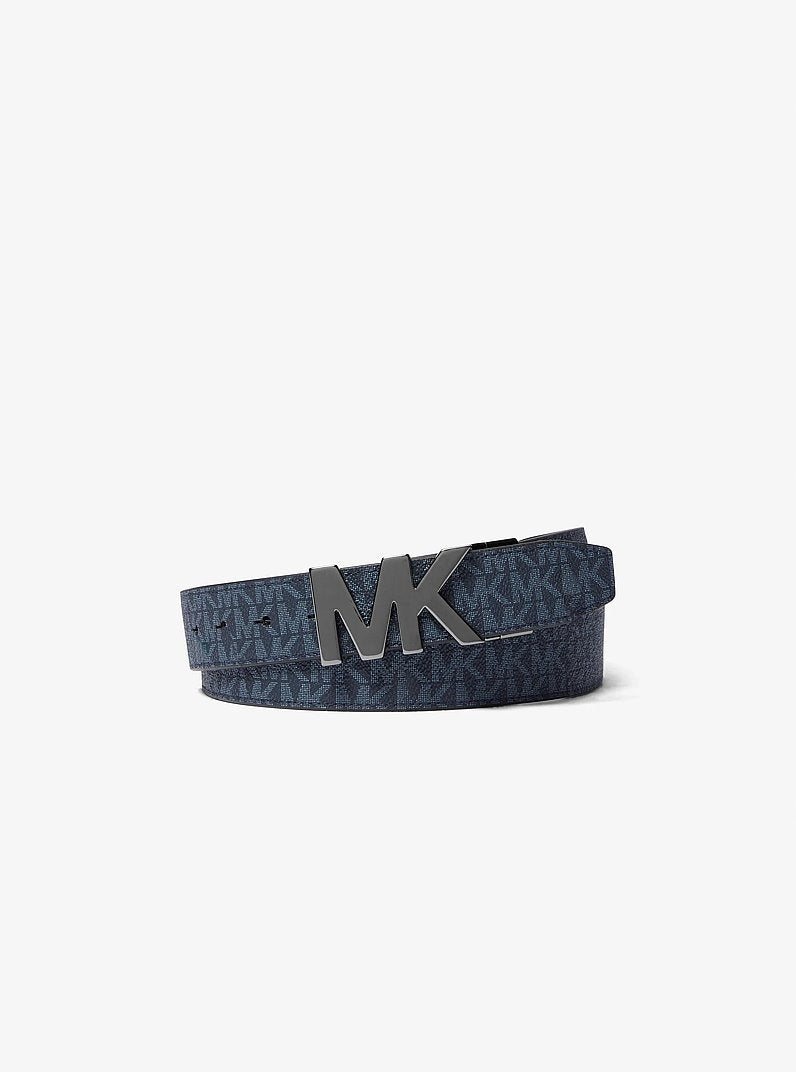 Michael Kors 4-in-1 Signature Logo Belt Box Set Admrl-Plblue