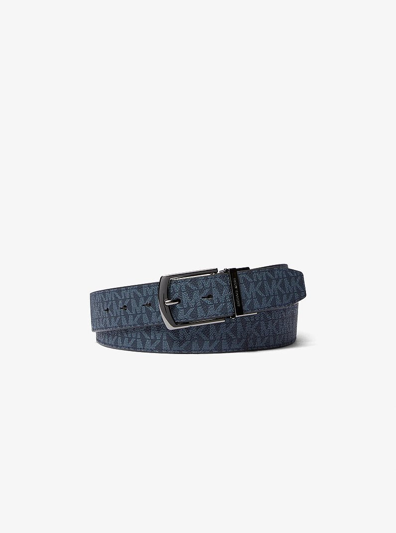 Michael Kors 4-in-1 Signature Logo Belt Box Set Admrl-Plblue