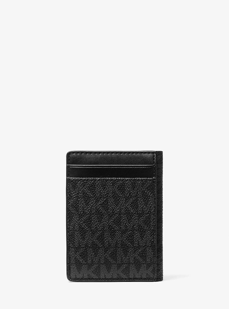 Michael Kors Cooper Signature Logo Bi-Fold Wallet Black