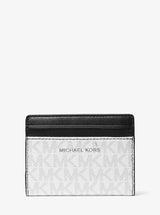 Michael Kors Cooper Signature Logo Bi-Fold Wallet Bright Wht