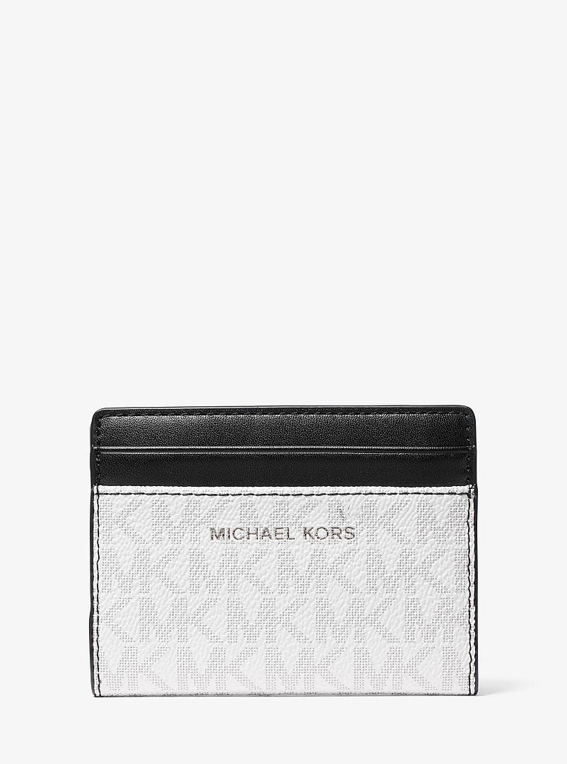 Michael Kors Cooper Signature Logo Bi-Fold Wallet Bright Wht