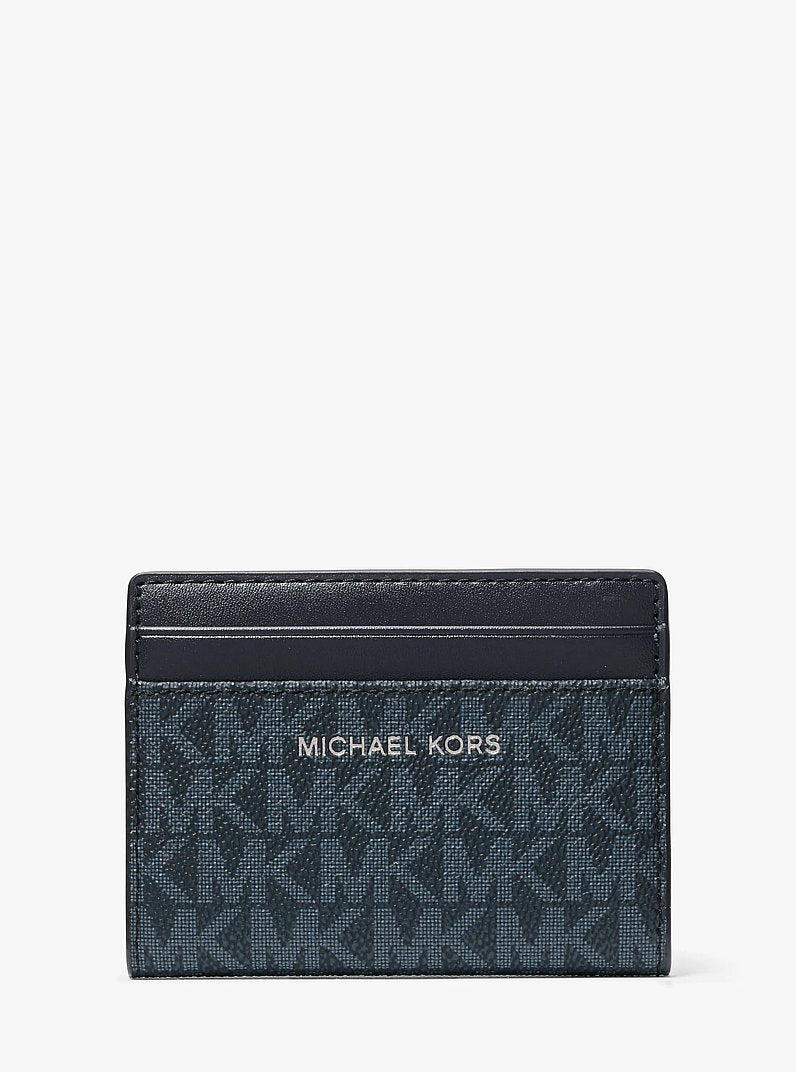Michael Kors Cooper Signature Logo Bi-Fold Wallet Admrl-Plblue