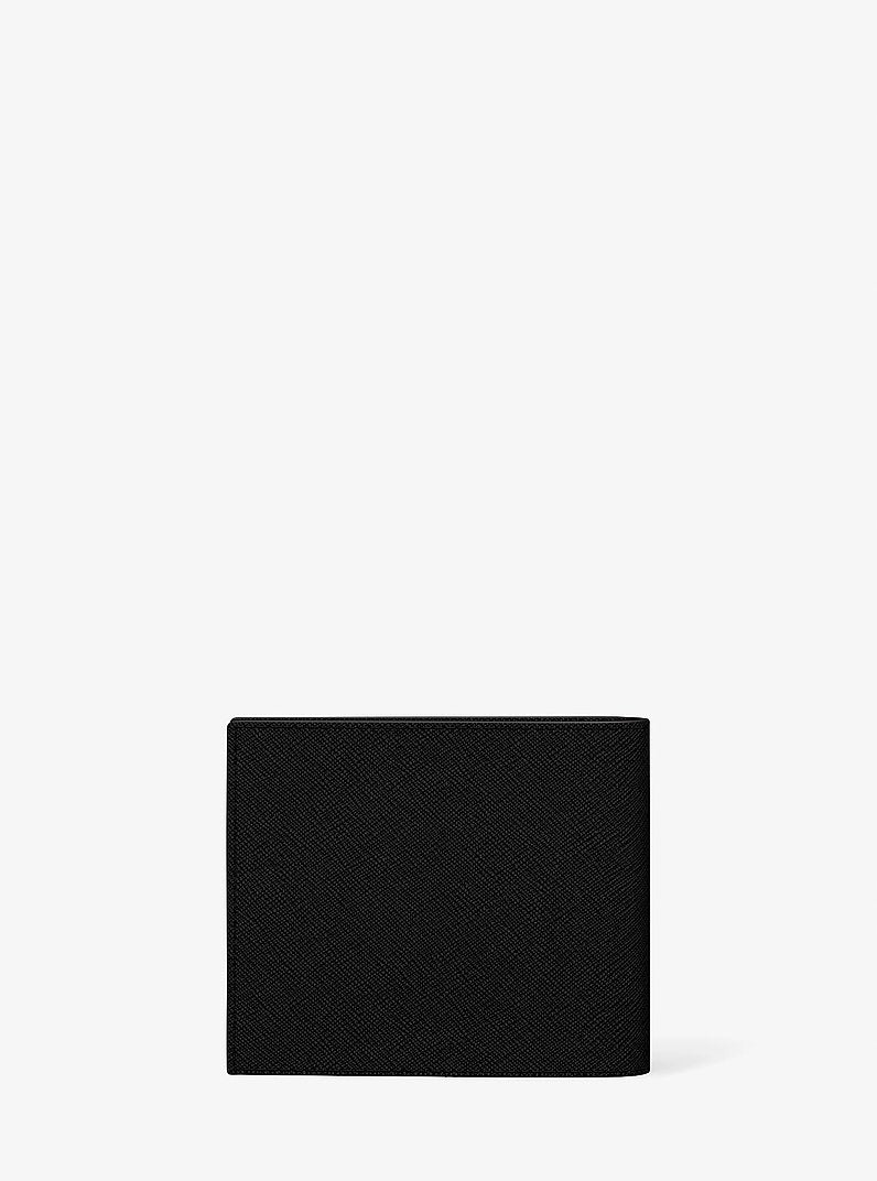 Michael Kors Cooper Saffiano Leather Billfold Wallet With Passcase Black