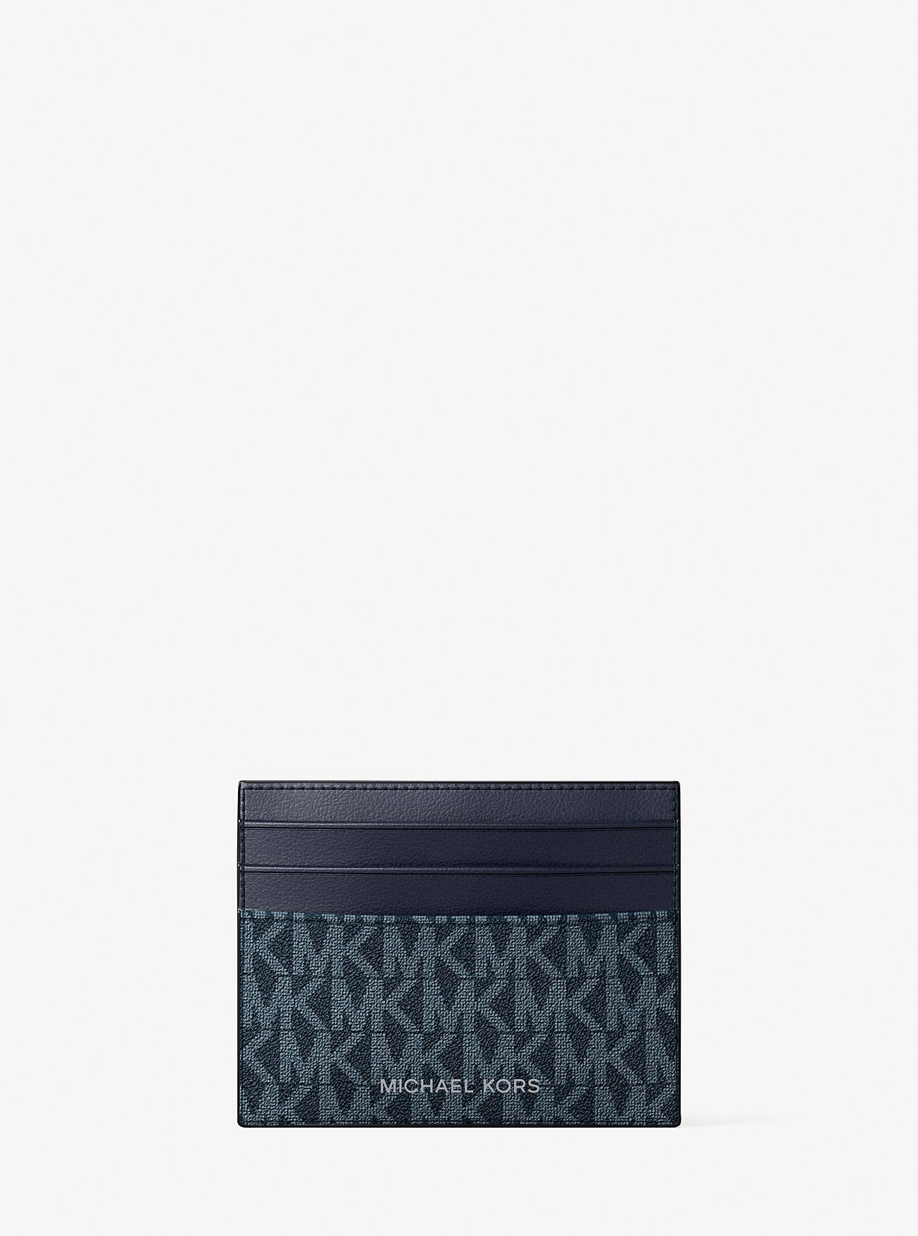 Michael Kors Cooper Signature Logo Card Case Admrl-Plblue
