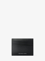 Michael Kors Cooper Pebbled Leather Card Case Black