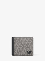 Michael Kors Cooper Signature Logo Billfold Wallet Pg-Blk Mul