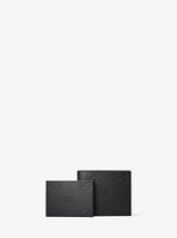 Michael Kors Cooper Logo Debossed Billfold Wallet With Passcase Black