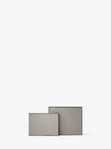 Michael Kors Cooper Logo Debossed Billfold Wallet With Passcase Pearl Grey