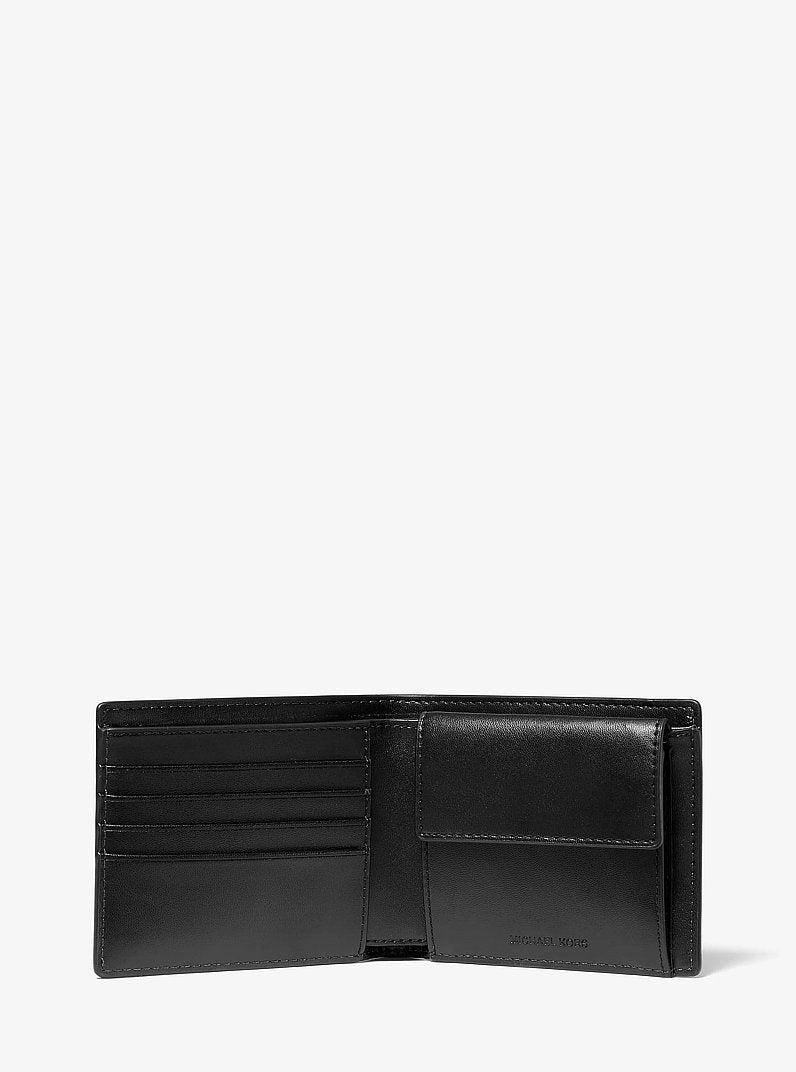 Michael Kors Cooper Logo Billfold Wallet With Coin Pouch Black