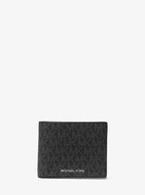 Michael Kors Cooper Logo Billfold Wallet With Passcase Black