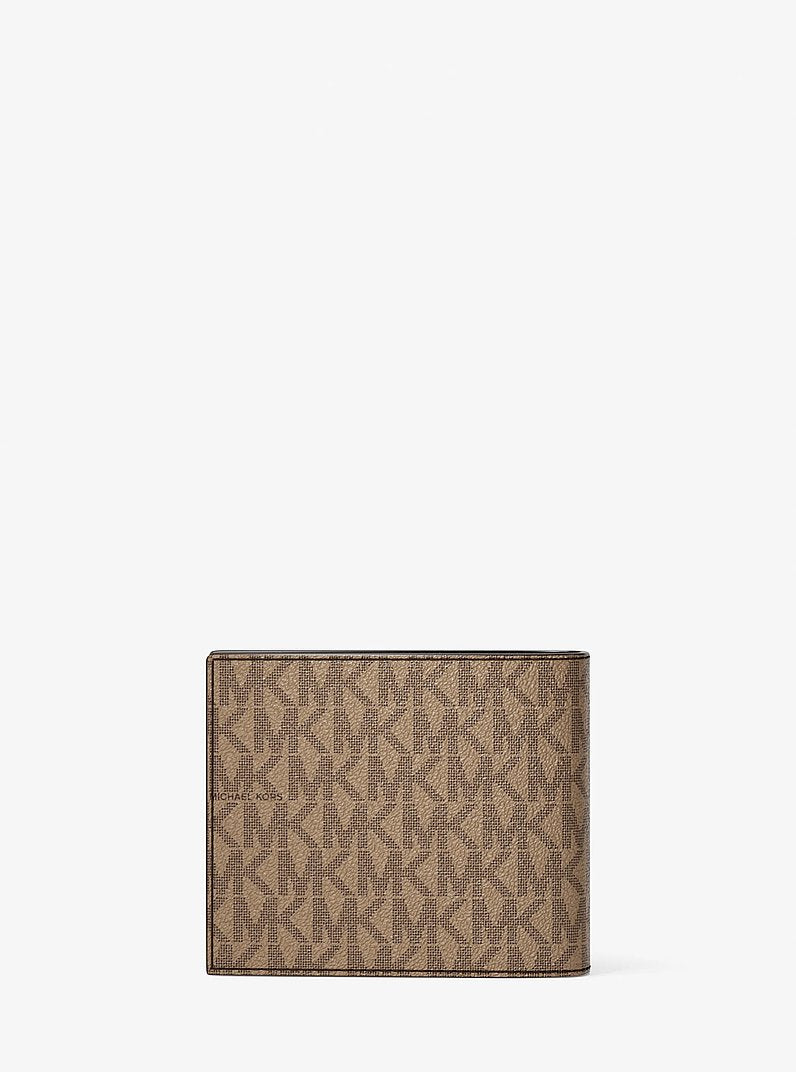 Michael Kors Cooper Logo Billfold Wallet With Passcase Camel
